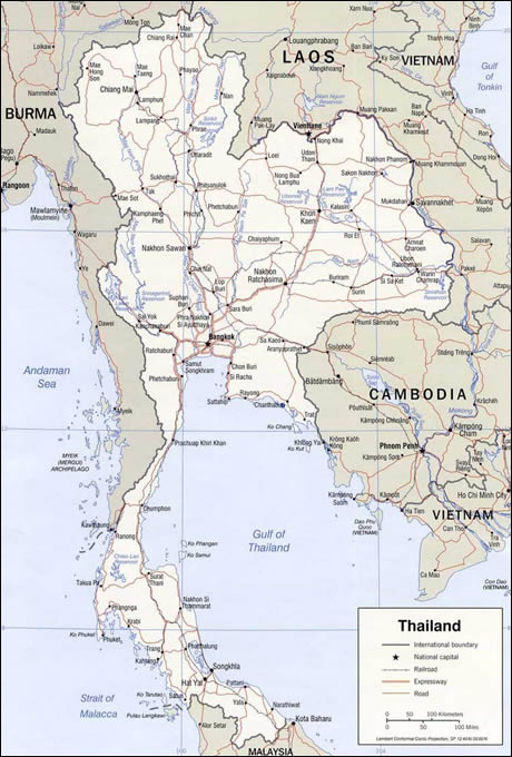 Thailandia: mappa politica